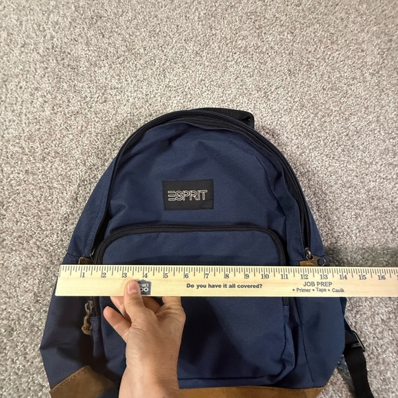 Ultra Rare 90’s Esprit Navy Blue Canvas & Leather Backpack – Like New - Picture 9 of 9